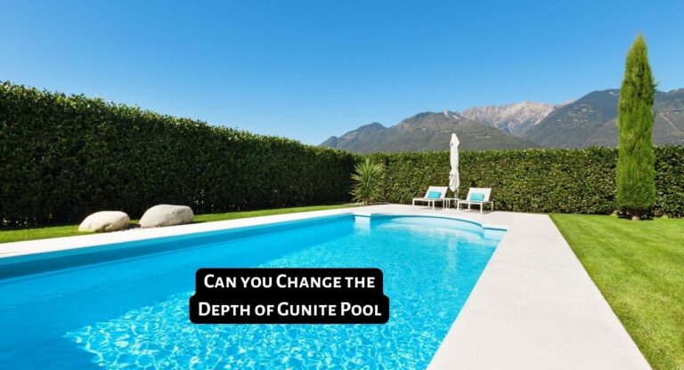 Can you Change the Depth of Gunite Pool