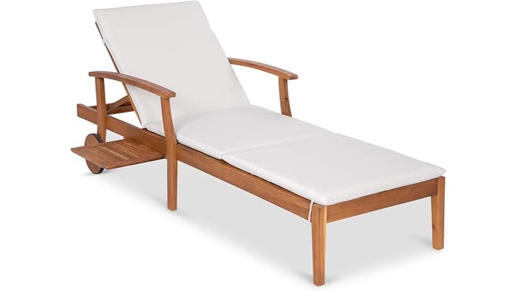 acacia wood lounge chair