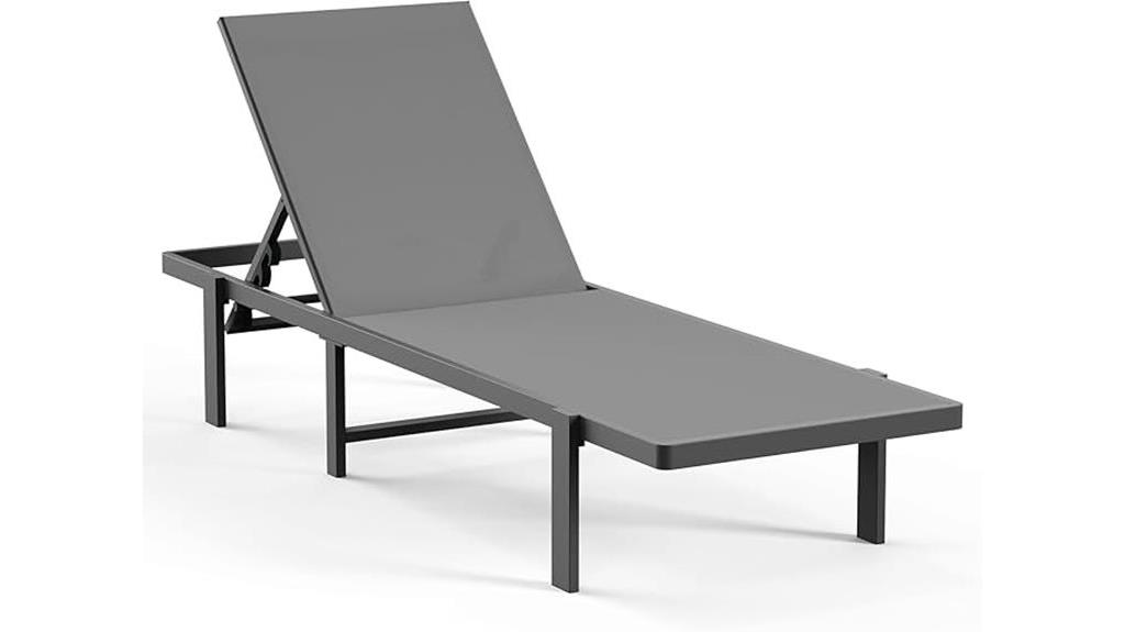 adjustable aluminum outdoor lounge