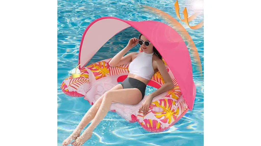 5 Best Inflatable Pool Chairs for Ultimate Relaxation This Summer adjustable canopy pool float