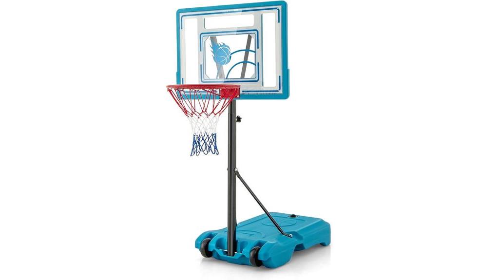 adjustable pool basketball hoop