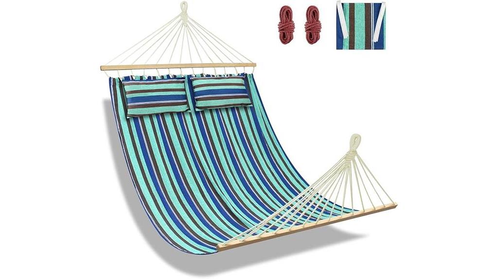 double quilted hammock for two