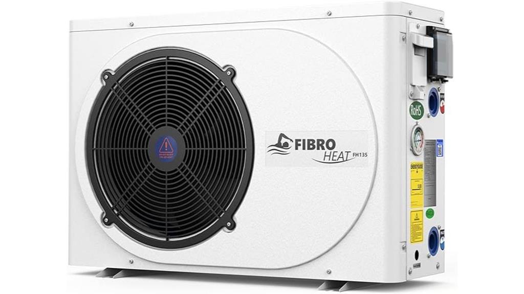 fibropool heat pump 35 000 btu