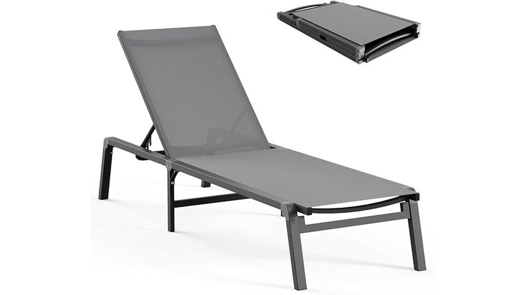 foldable aluminum outdoor lounge