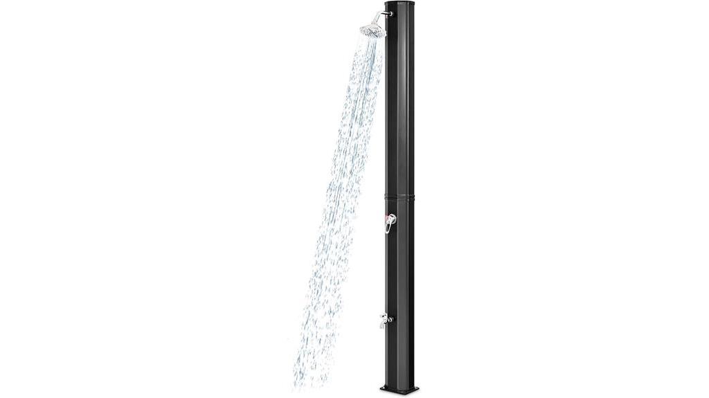 goplus solar heated shower