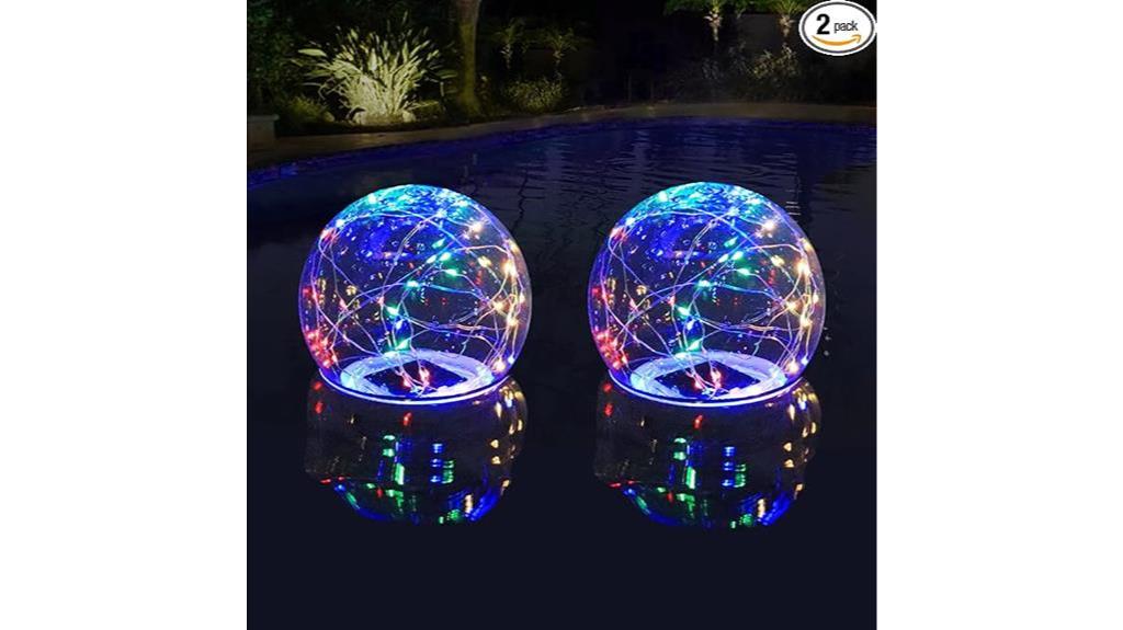 illuminated solar pool decor