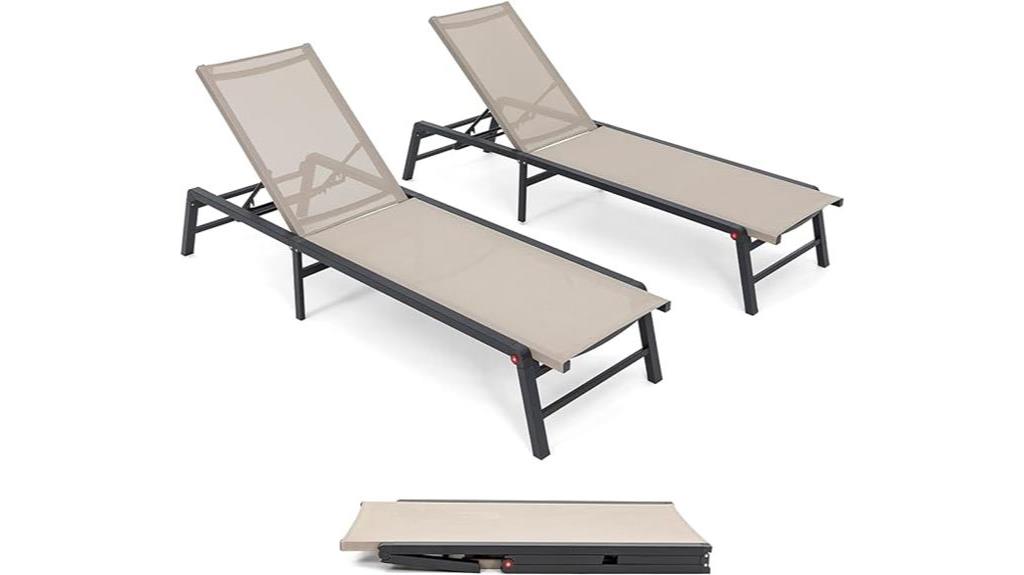 outdoor chaise lounge set