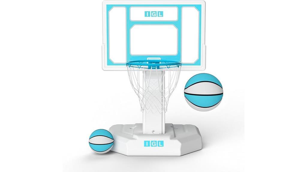 outdoor pool basketball hoop