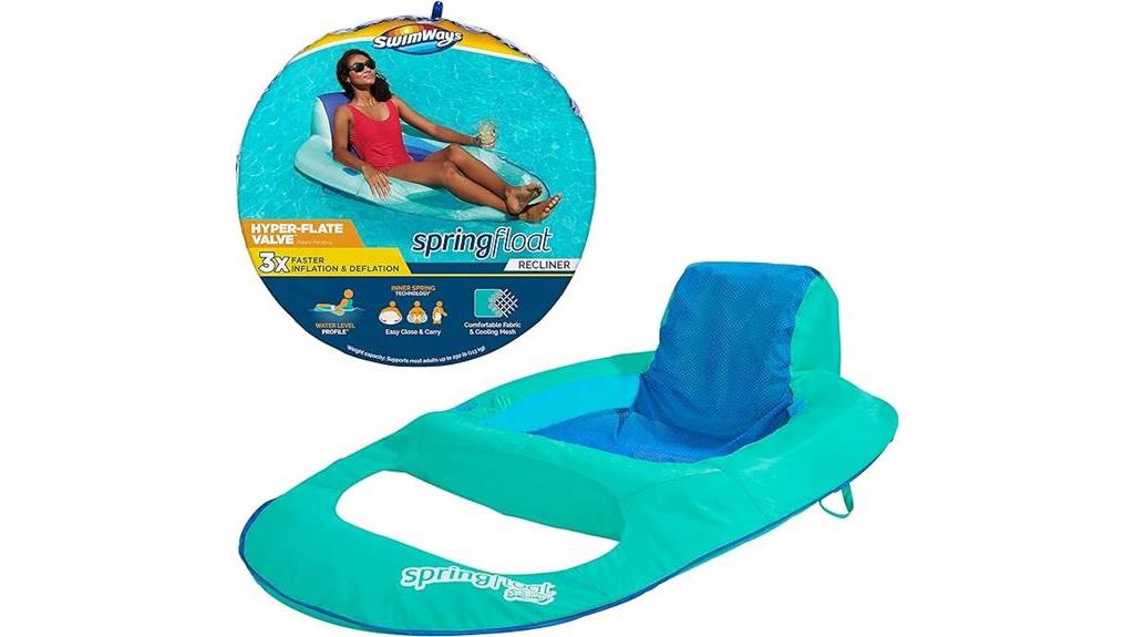 pool float recliner chair