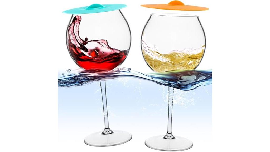 pool floating wine glasses