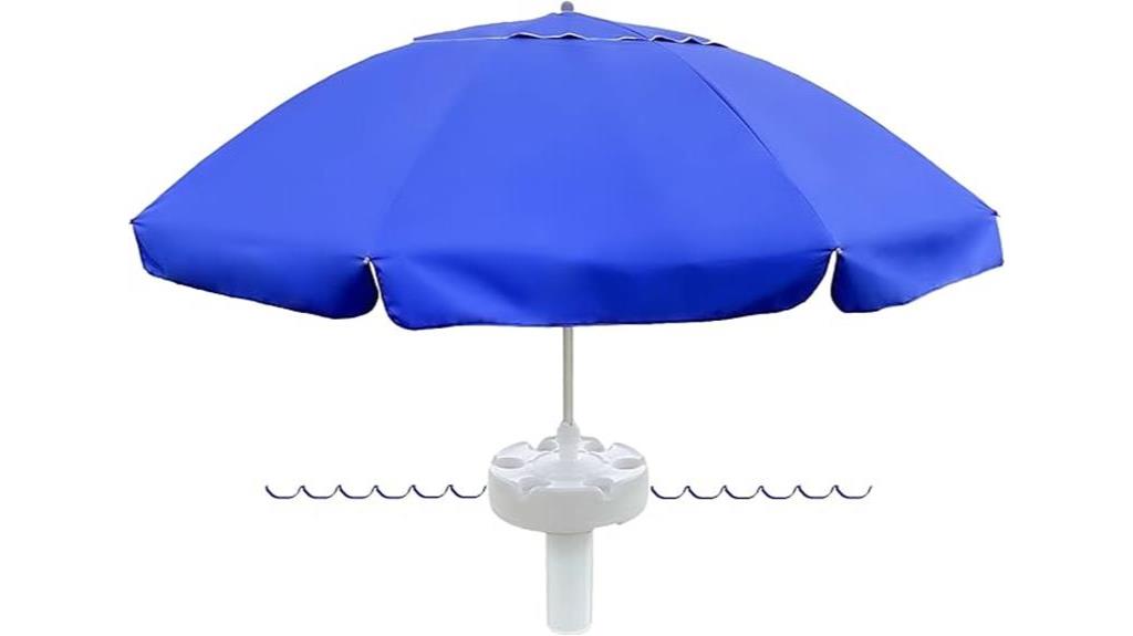 pool umbrella with anchor