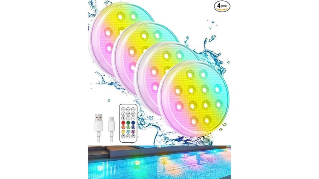 rechargeable led pool lights