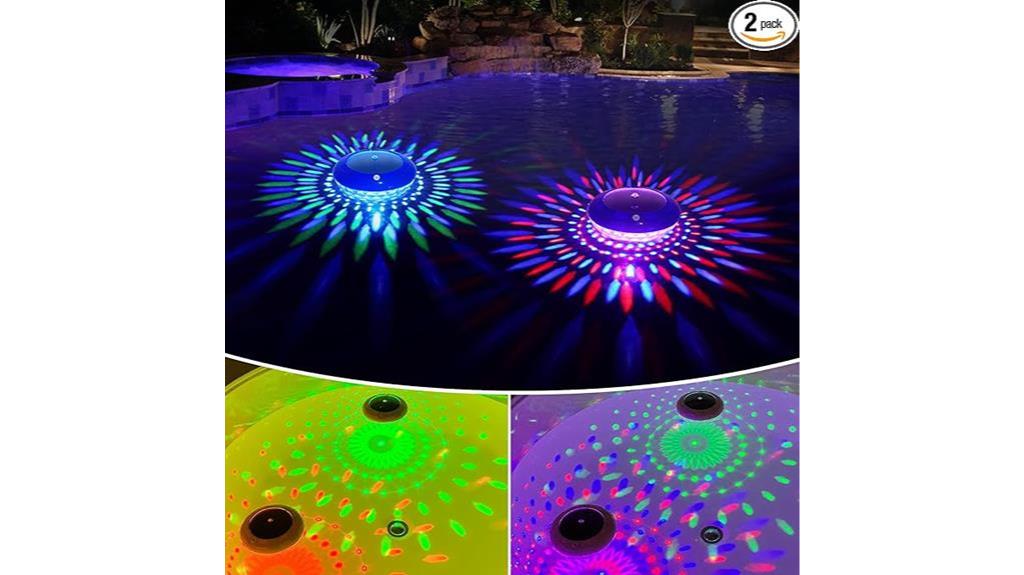 solar powered floating pool lights