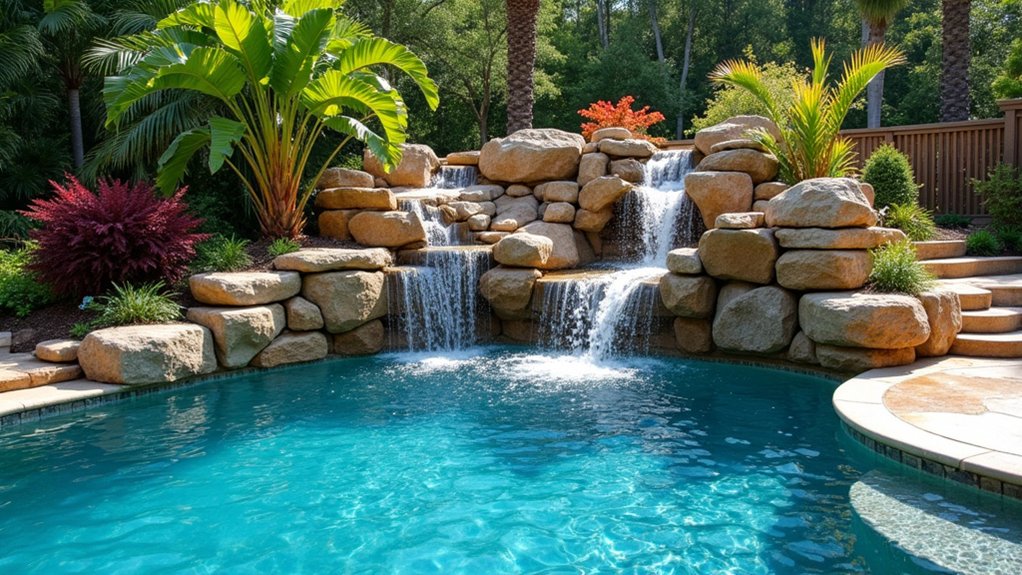 23 Fun Pool Landscaping With Slide Features Kids Will Love adventure playground water slide