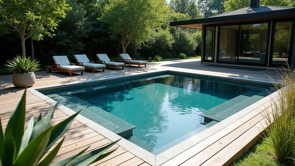 15 Above Ground Pool Design Ideas for Modern Backyards artistic geometric pool designs