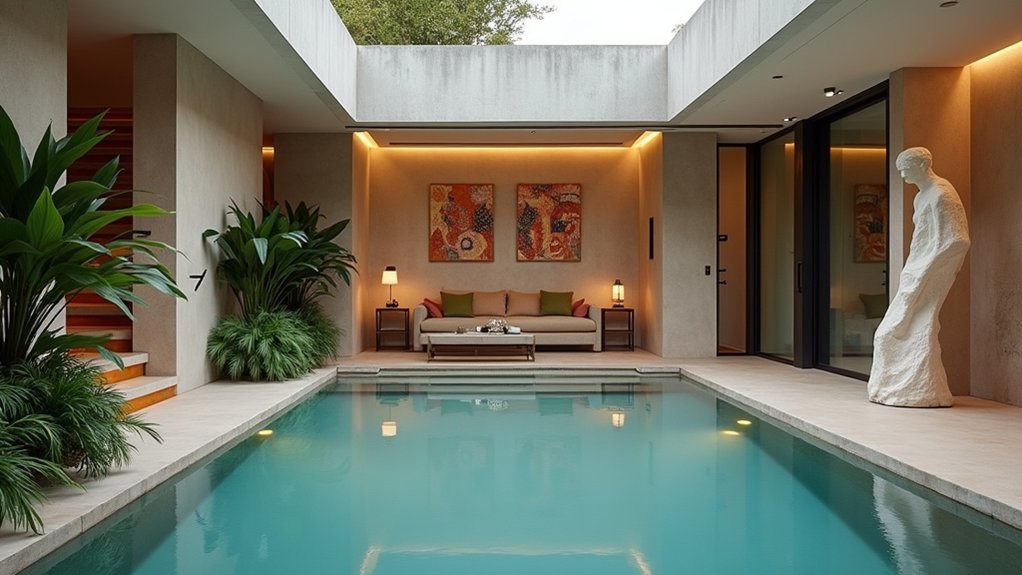 20 Indoor Pool Ideas That Bring the Spa Home artistic indoor pool enhancement