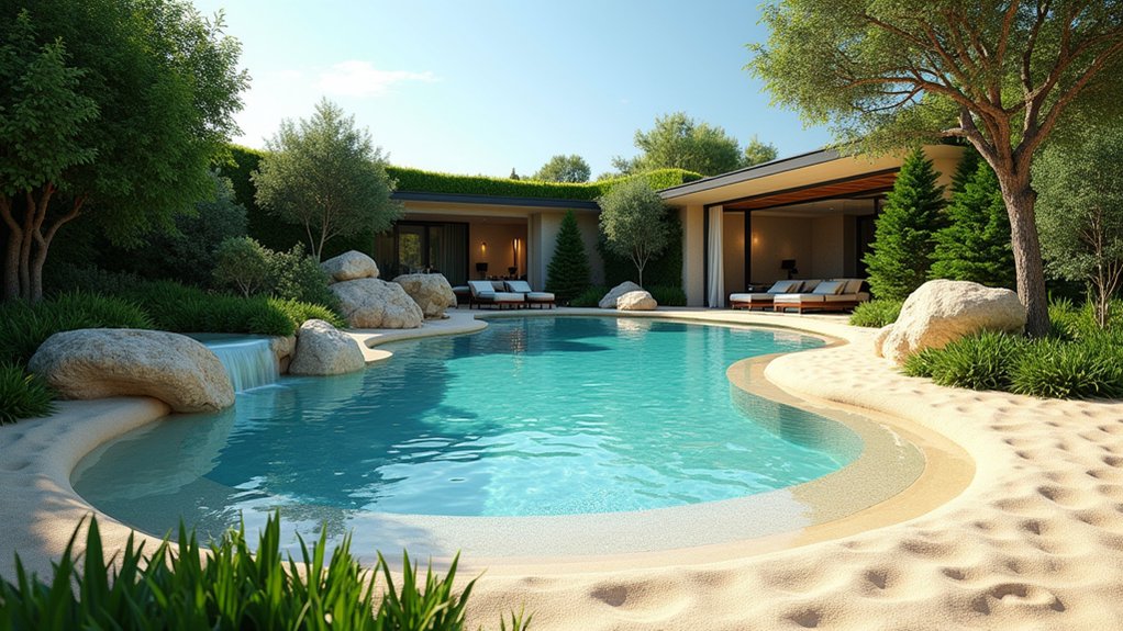 23 Natural Pool Design Ideas That Feel Earthy and Serene beach inspired luxurious pool experience