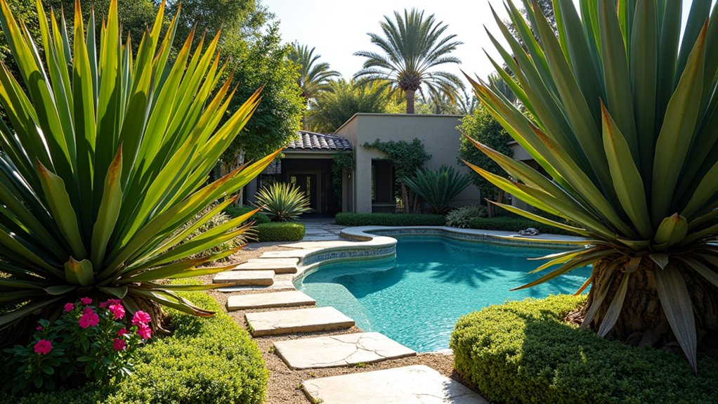 18 Gorgeous Pool Landscaping Plants That Bring Your Yard to Life bold beauty minimal maintenance