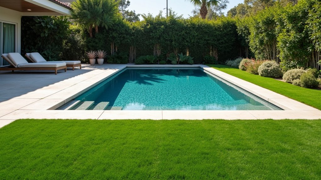 20 Effortless Low Maintenance Pool Landscaping Ideas for Easy Care carefree vibrant outdoor oasis