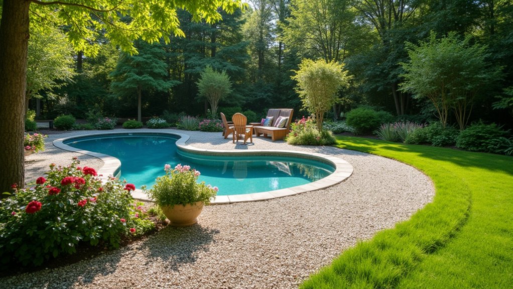 15 Clever Cheap Pool Landscaping Ideas That Stretch Your Dollar charming gravel pathway design
