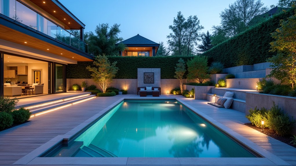 15 Above Ground Pool Design Ideas for Modern Backyards charming layered outdoor oasis