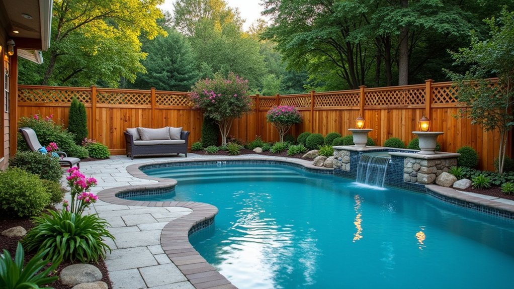 15 Affordable Above Ground Pool Landscaping Ideas for a Fresh Look charming privacy fence installation