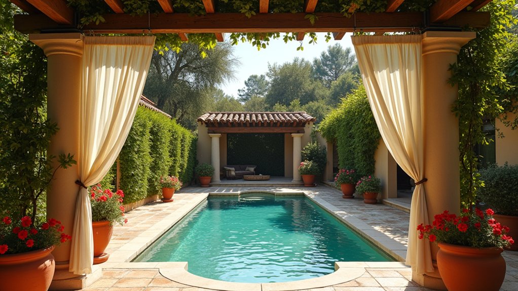 20 Elegant Mediterranean Pool Landscaping Ideas Full of Timeless Charm charming rustic poolside retreat