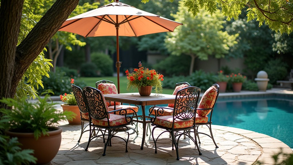 23 Cozy Pool Deck Decorating Ideas With Seating Areas for Relaxation charming vintage patio elegance