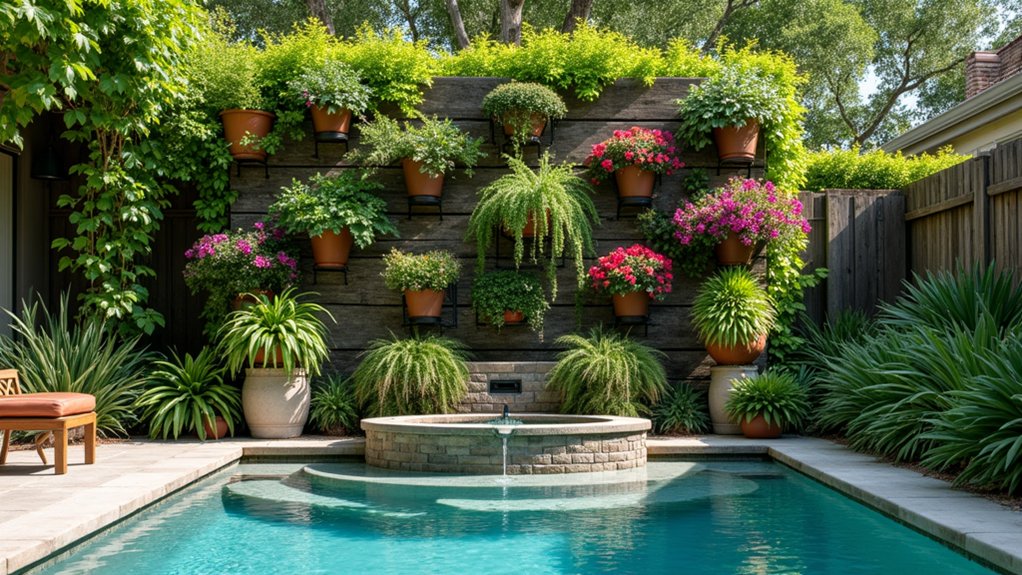 15 Clever Cheap Pool Landscaping Ideas That Stretch Your Dollar chic affordable vertical garden