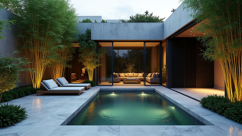 15 Stylish Plunge Pool Design Ideas to Cool Down in Style chic compact courtyard oasis