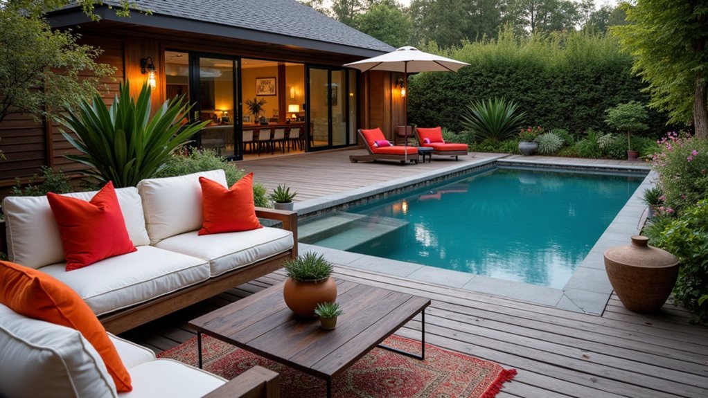 18 Budget-Savvy Stock Tank Pool Landscape Ideas That Pack a Punch chic lounge setup essentials