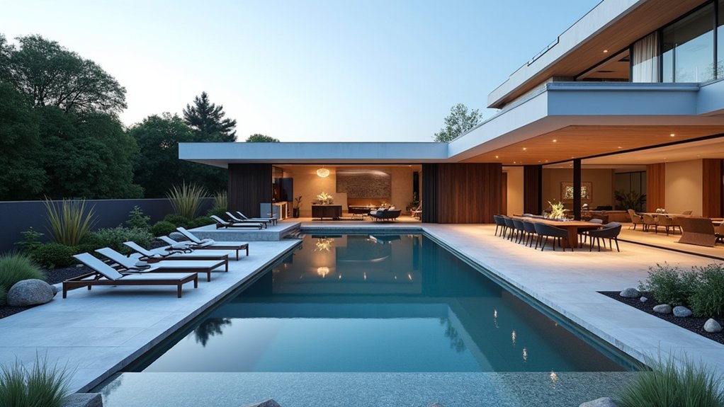 20 Inground Pool Ideas to Elevate Your Outdoor Living chic modern geometric pools