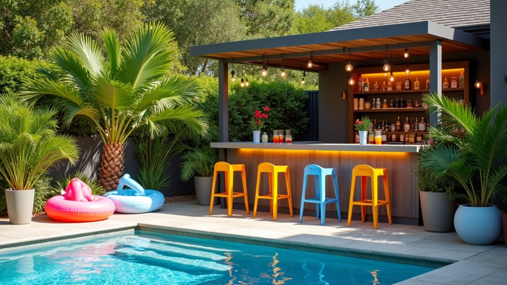 18 Pool Ideas With Bar Features for the Perfect Party Setup chic poolside family space