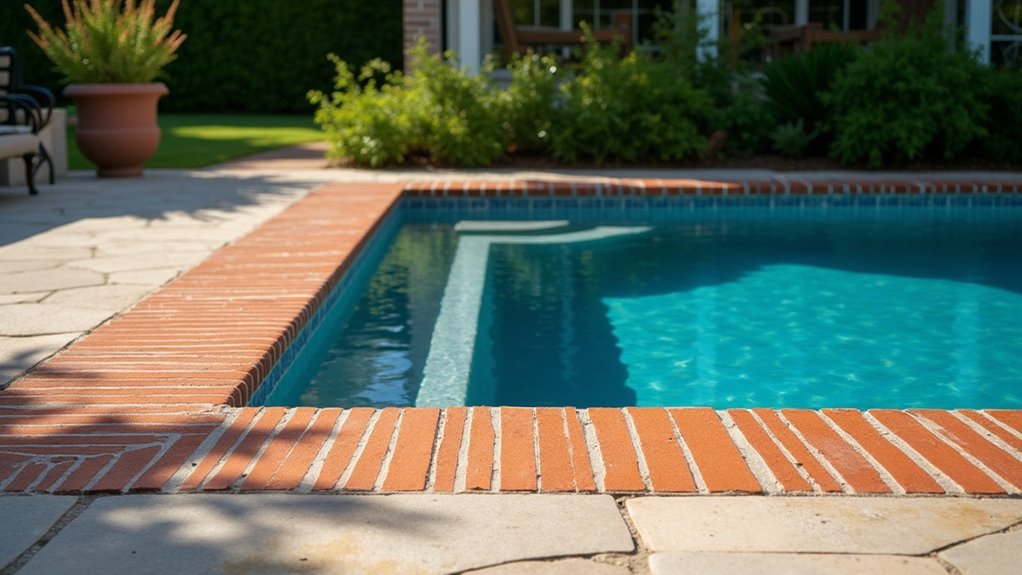 21 Crisp Pool Deck Edging Ideas That Define the Space classic charm with elegance