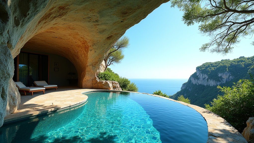 cliffside pool adventure serenity