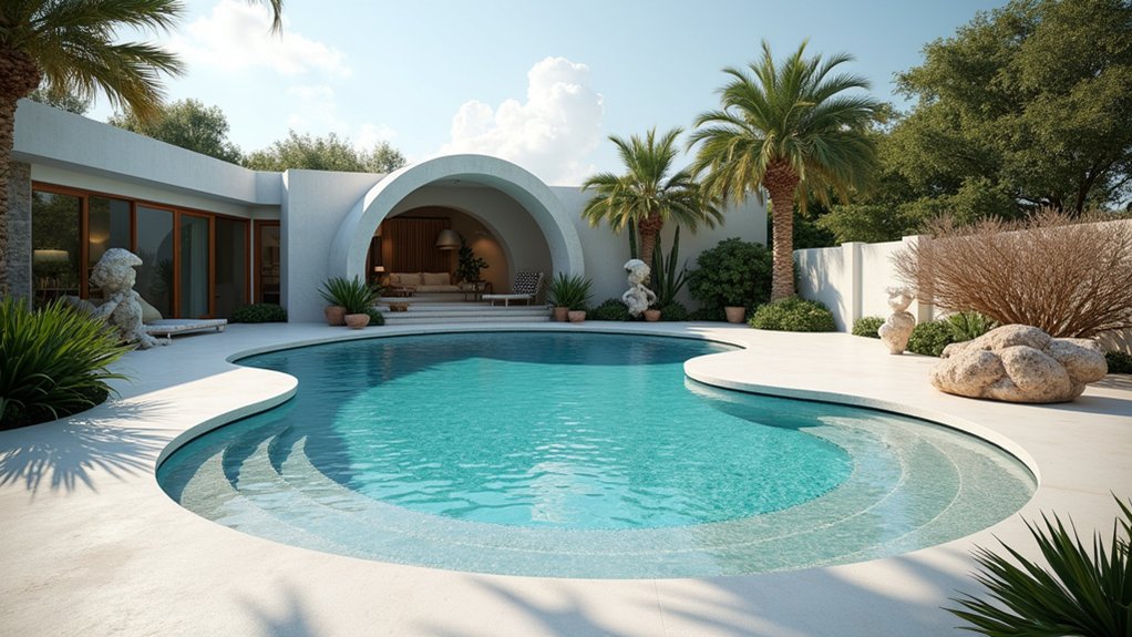23 Creative Pool Landscaping Inspiration Ideas to Spark Your Vision coastal elegance and luxury