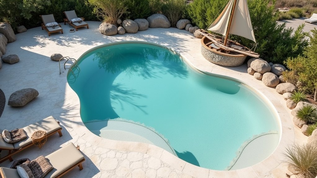 18 Kidney-Shaped Pool Design Ideas for Organic Appeal coastal outdoor retreat decor