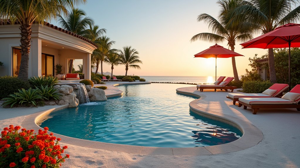 18 Beautiful Outdoor Pool Ideas for the Perfect Backyard Retreat coastal paradise backyard oasis