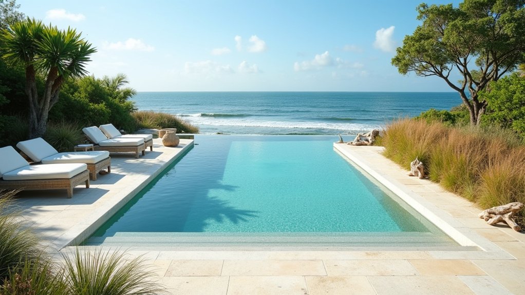 18 Rectangular Pool Design Ideas That Are Clean and Classic coastal retreat backyard oasis