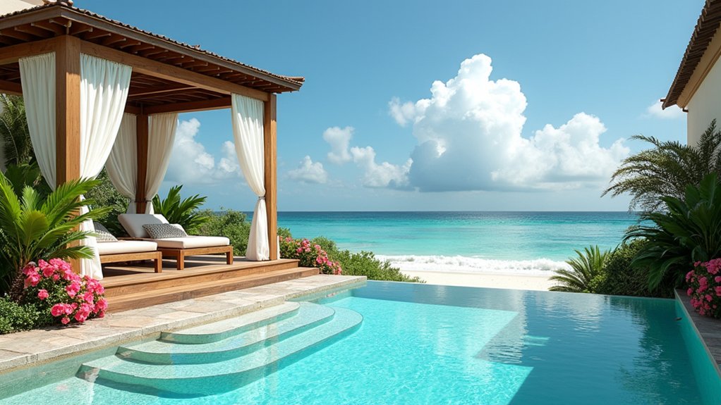 19 Charming Pool Deck With Gazebo Ideas for a Backyard Escape coastal retreat with elegance