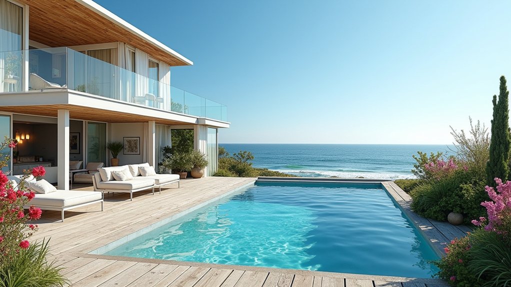 21 Smart Above Ground Pool Deck Ideas Attached to House Designs That Flow coastal serenity at home