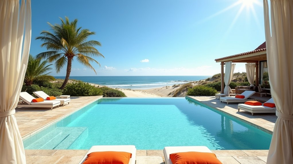 15 Square Pool Design Ideas That Are Bold and Balanced coastal serenity in paradise