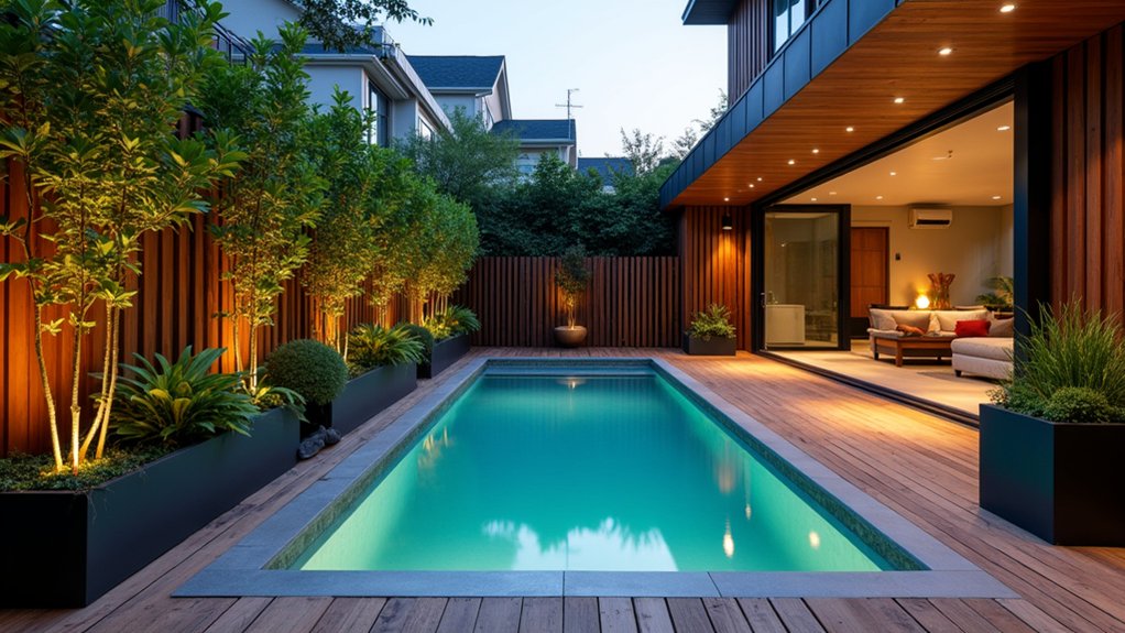 15 Clever Pool Ideas for Small Yards That Maximize Space compact stylish outdoor fitness