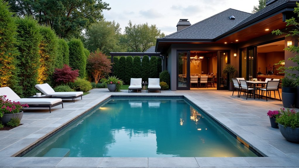 23 Fresh Pool Deck Renovation Ideas That Completely Transform Your Yard cozy built in seating area