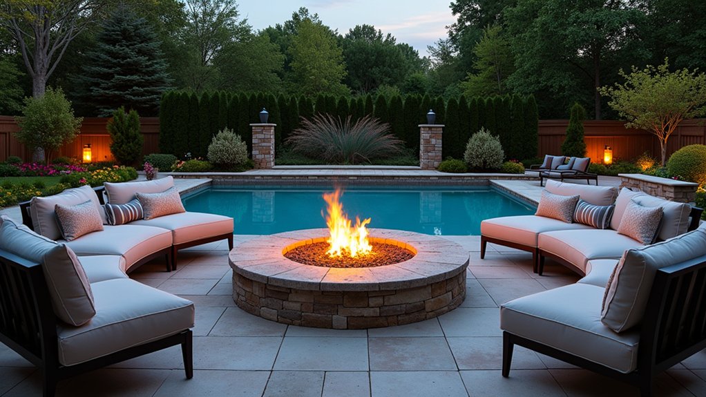 18 Above Ground Pool Ideas That Don’t Compromise on Style cozy fire pit ambiance