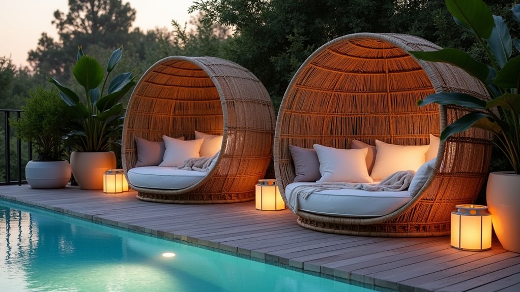 23 Cozy Pool Deck Decorating Ideas With Seating Areas for Relaxation cozy outdoor relaxation space