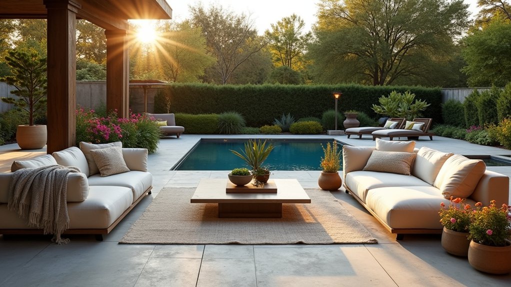 21 Inspiring Pool Deck Makeover Ideas You’ll Want to Try This Summer cozy stylish poolside retreat