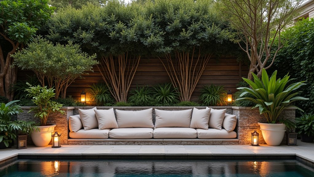20 Creative Pool Ideas to Add Personality to Your Yard cozy sunken seating oasis