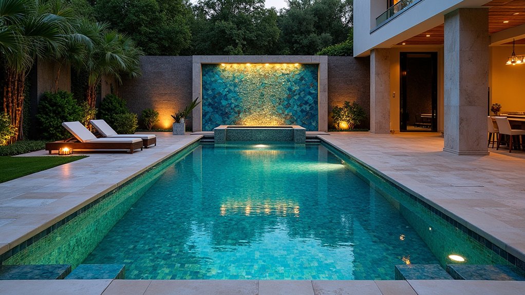 23 Sleek Pool Ideas With Zero Edge Effects That Impress custom artistic pool tiles
