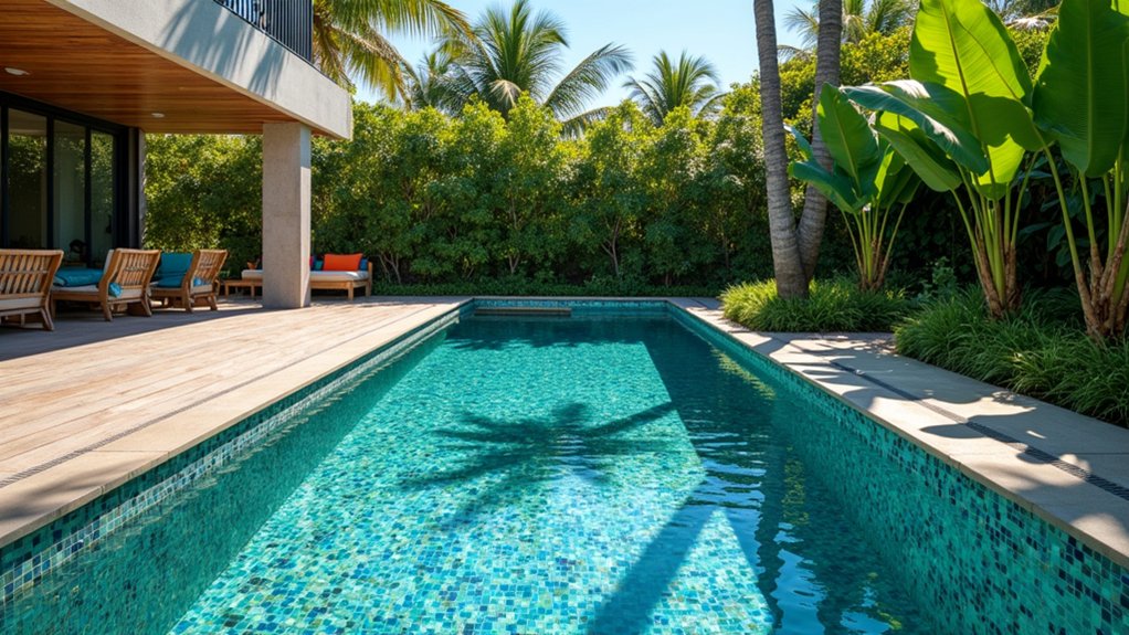 20 Outdoor Pool Design Ideas for Open-Air Relaxation custom pool tile artistry